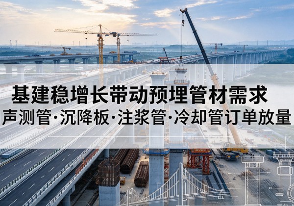 宁远基建稳增长带动预埋监测管材需求，声测管、沉降板、注浆管订单持续放量