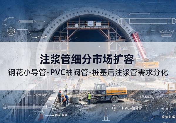 宁远注浆管细分市场扩容，隧道钢花小导管、PVC 袖阀管、桩基后注浆管需求分化
